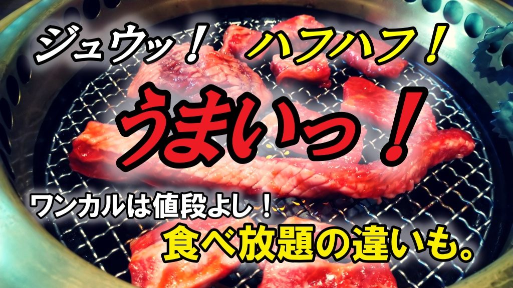 ジュウッ！アツアツをハフハフ！旨いっ！ワンカルは値段よし！食べ放題の違いも。
