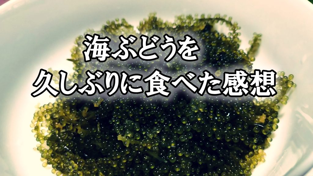 海ぶどうを久しぶりに食べた感想