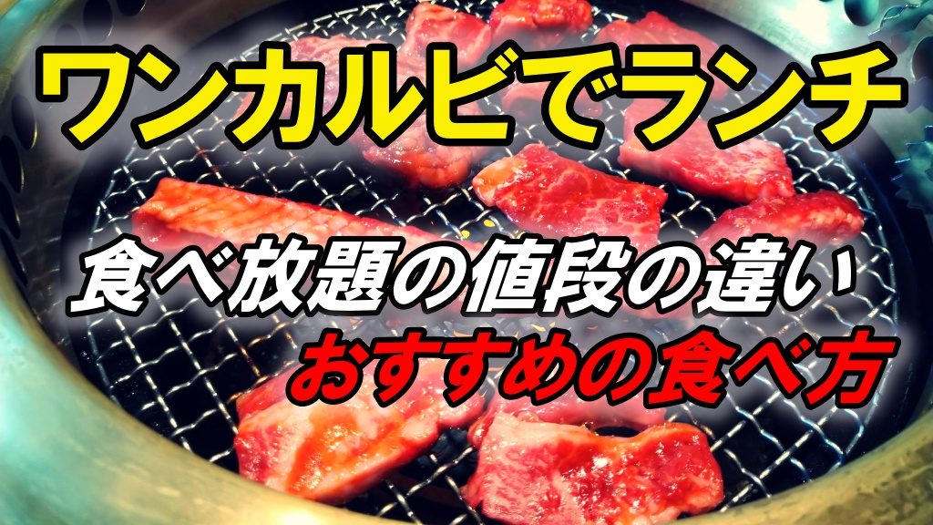 ワンカルビでランチ体験！ワンカル食べ放題の値段の違いとおすすめの食べ方